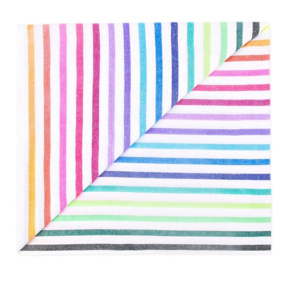 NWT Las Bayadas Striped Beach Towel - LA LUCIA Rainbow Stripe - Picture 2 of 3